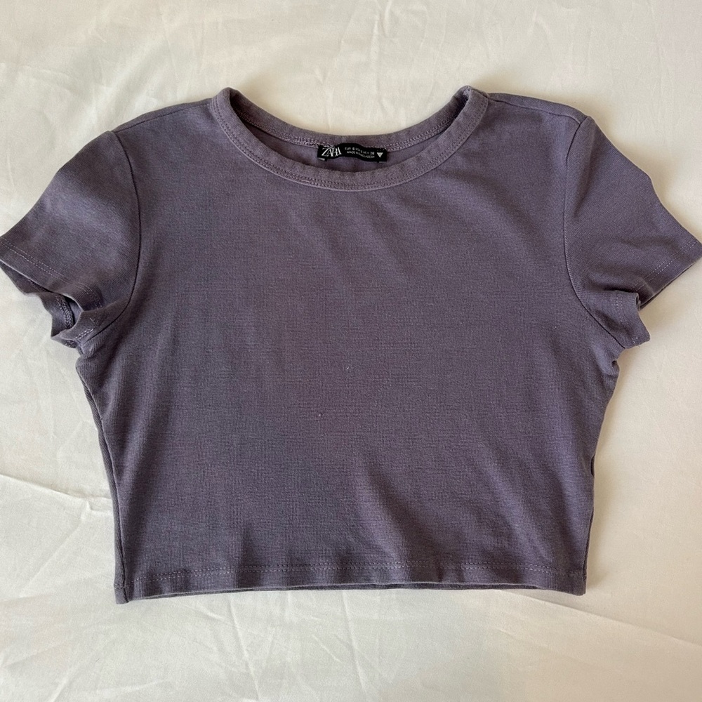 Zara Purple Crop Top